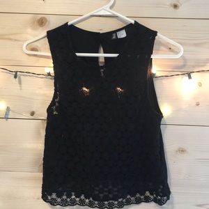 Embroidered Crop Top